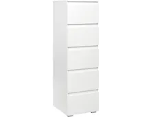 Kommode Shark Dekor weiss matt 40 x 131 x 45 cm