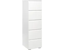 Kommode Shark Dekor weiss matt 40 x 131 x 45 cm