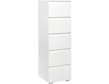 Kommode Shark Dekor weiss matt 40 x 131 x 45 cm