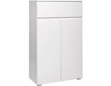 Kommode Shark Dekor weiss matt 80 x 131 x 40 cm