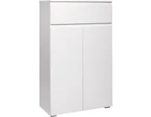 Kommode Shark Dekor weiss matt 80 x 131 x 40 cm