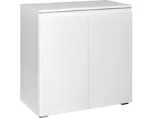 Kommode Shark Dekor weiss matt 80 x 80 x 40 cm