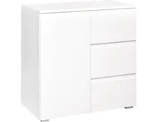 Kommode Shark Dekor weiss matt 80 x 80 x 40 cm