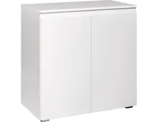 Kommode Shark Dekor weiss matt 80 x 80 x 40 cm