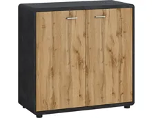 Kommode Trevi Dekor Beton-Optik dunkel Wotaneiche 89 x 87 x 40 cm