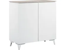 Kommode Trix Dekor weiss matt Sandstein-Optik 88 x 92 x 40 cm