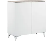 Kommode Trix Dekor weiss matt Sandstein-Optik 88 x 92 x 40 cm