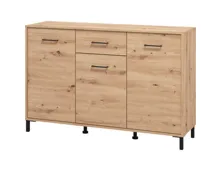 Kommode Vienna, Dekor Eiche Artisan, 138 x 90 x 40 cm