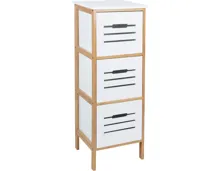 Kommode Zuzu Bambus/MDF weiss 3SBK