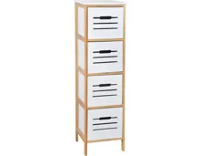 Kommode Zuzu Bambus/MDF weiss 4SBK