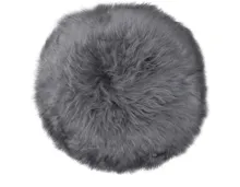 Lammfell Sitzkissen dunkelgrau