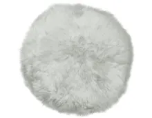 Lammfell Sitzkissen weiss