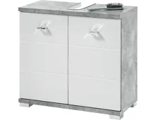 Lavaboy Loop Dekor Beton-Optik Hochglanz weiss 60 x 57 x 31 cm