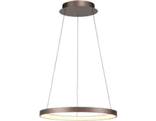 LED-Pendelleuchte Hoop, coffee dimmbar