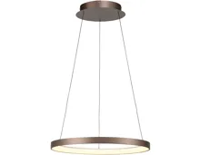 LED-Pendelleuchte Hoop, coffee dimmbar