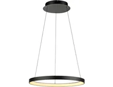 LED-Pendelleuchte Hoop, schwarz dimmbar