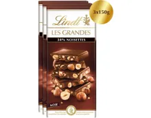 Lindt Les Grandes Tafelschokolade Nuss Noir Crémant 3x150g