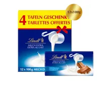Lindt Tafelschokolade Extra Milch 12x100g