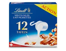 Lindt Tafelschokolade Milch-Nuss, 12 x 100 g, Multipack