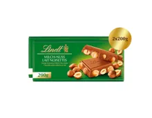 Lindt Tafelschokolade Milch & Nuss 2x200g