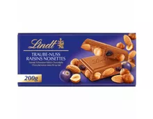 Lindt Tafelschokolade Milch Traube Nuss