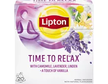 Lipton Tee Herbal Infusion Time to Relax