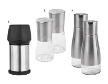 Livarno home Reibe/Salz- und Pfeffermühlen-Set/Essig- und Ölspender-Set