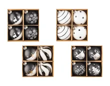 Livarno home Weihnachtsbaumkugeln, 4er-Set