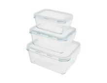 Livarno Premium-Glasfrischhaltedosen-Set, 3-tlg.