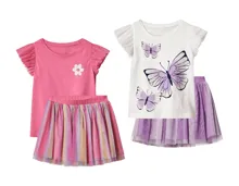 LUPILU T-Shirt- und Rock-Set, 2-tlg.