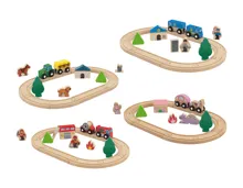 Lupilu® Holzeisenbahn-Set, 18-tlg.