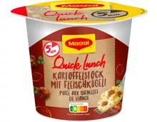 Maggi Quick Lunch Kartoffelstock mit Fleischkügeli