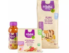 Mibébé-Snacks, -Desserts und -Säfte