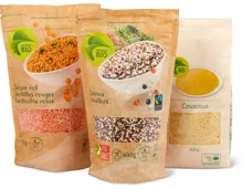 Migros Bio-Quinoa, -Linsen, -Kichererbsen und -Couscous