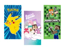 Minecraft/Pokémon/Squishmallows Strandtuch