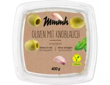 Mmmh grüne Oliven mit Knoblauch