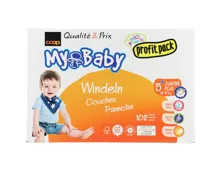 My Baby Windeln Grösse 5+ Junior Plus Profit Pack 12-17 kg 102 Stück