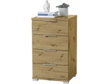 Nachttisch Dormo, artisan Eiche 4 Schubladen