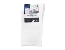 Naturaline Damen Socken Glatt Duo Weiss 35 - 38