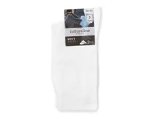Naturaline Herren Socken Glatt Duo Weiss 40 - 42