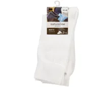 Naturaline Herren Socken Glatt Duo Weiss 43 - 45