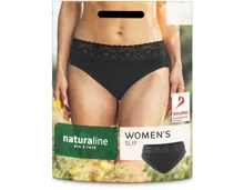 Naturaline Textil Damen Slip schwarz M