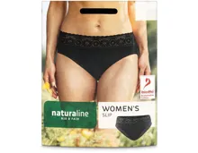 Naturaline Textil Damen Slip schwarz S