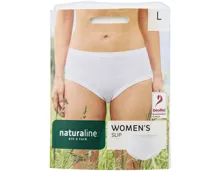 Naturaline Textil Damen Slip weiss L