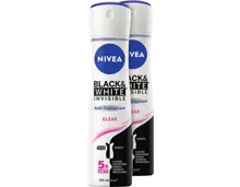 Nivea Aero Black & White Invisible Clear 2 x 150 ml