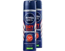 Nivea Aero Men Dry Impact 2x150ml
