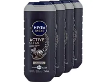 Nivea Duschgel Men Active Clean 4 x 250 ml