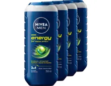 Nivea Duschgel Men Energy 4 x 250 ml
