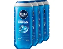 Nivea Duschgel Men Fresh Ocean 4 x 250 ml