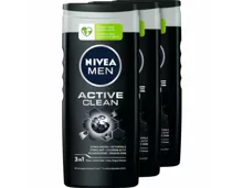 Nivea Men Active Clean Pflegedusche 3 x 250 ml